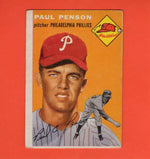 1954 Topps #236 Paul Penson G/VG Good/Very Good RC Rookie Philadelphia Phillies