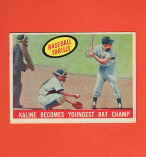 1959 Topps #463 Al Kaline Kaline Becomes Youngest Bat Champ EX Excellent Detroit Tigers