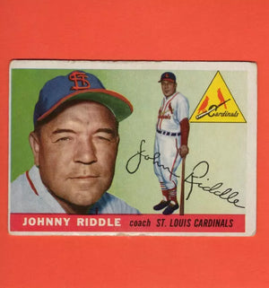 1955 Topps #98 Johnny Riddle CO VG Very Good St. Louis Cardinals
