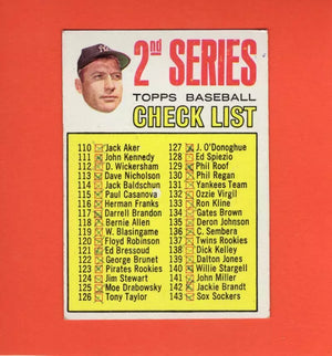 1967 Topps #103a Checklist 110-196 ERR VG Very Good New York Yankees