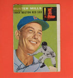 1954 Topps #227 Buster Mills CO P Poor RC Rookie Boston Red Sox