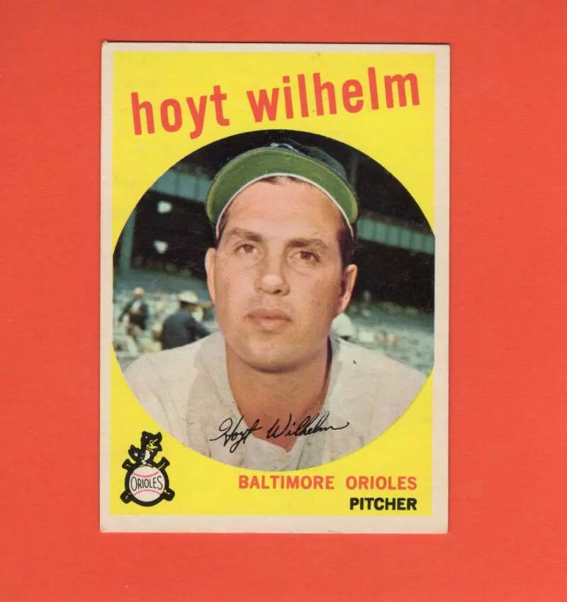 1959 Topps #349 Hoyt Wilhelm UER VG/EX Very Good/Excellent Baltimore Orioles