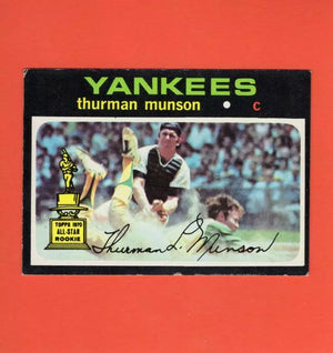 1971 Topps #5 Thurman Munson VG+ Very Good Plus New York Yankees
