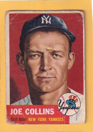 1953 Topps #9 Joe Collins P Poor New York Yankees #33047