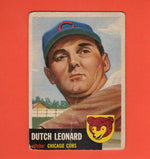 1953 Topps #155 Dutch Leonard F Fair Chicago Cubs