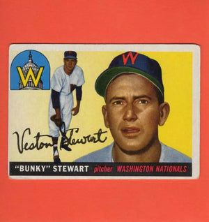 1955 Topps #136 Bunky Stewart VG+ Very Good Plus RC Rookie Washington Senators