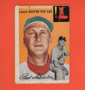 1954 Topps #217 Paul Schreiber CO G/VG Good/Very Good RC Rookie Boston Red Sox