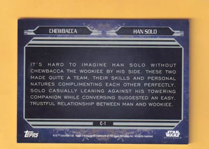 2015 Topps Star Wars Masterworks Companions #C-1 Han Solo/Chewbacca NM-MT+