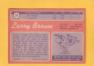 1970 Topps #24 Larry Brown EX Excellent RC Rookie Washington Redskins #32400