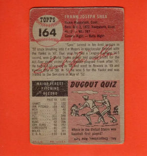 1953 Topps #164 Frank Shea DP P Poor Washington Senators