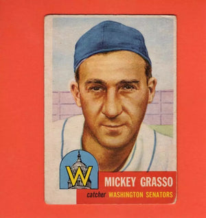 1953 Topps #148 Mickey Grasso G/VG Good/Very Good Washington Senators