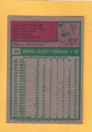1975 Topps #50 Brooks Robinson EX/NM Baltimore Orioles #33062