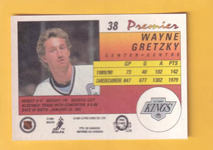 1990-91 O-Pee-Chee Premier #38 Wayne Gretzky NM-MT Los Angeles Kings #32355