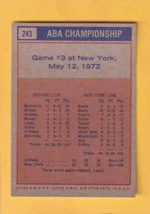 1972-73 Topps #243 ABA Playoffs Game 3 EX/NM #32387