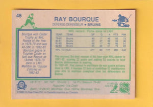 1983-84 O-Pee-Chee #45 Ray Bourque UER NM Near Mint Boston Bruins #32346