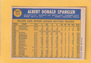 1970 Topps #714 Al Spangler EX/NM Chicago Cubs #32580