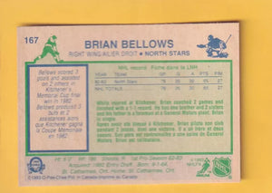 1983-84 O-Pee-Chee #167 Brian Bellows NM-MT RC Rookie Minnesota North Stars #32351
