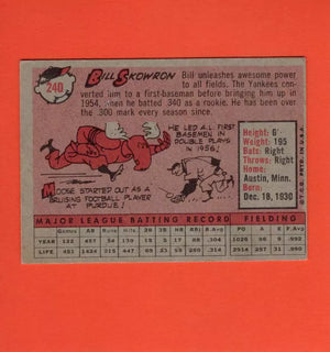 1958 Topps #240 Bill Skowron VG/EX Very Good/Excellent New York Yankees