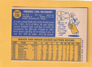 1970 Topps #720 Rick Reichardt VG/EX Very Good/Excellent California Angels #32801