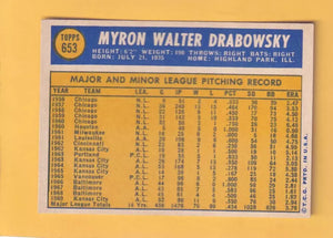 1970 Topps #653 Moe Drabowsky EX/NM Kansas City Royals #32727