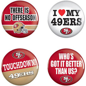 
                
                    Load image into Gallery viewer, Wincraft San Francisco 49ers 4 Pack Pins
                
            