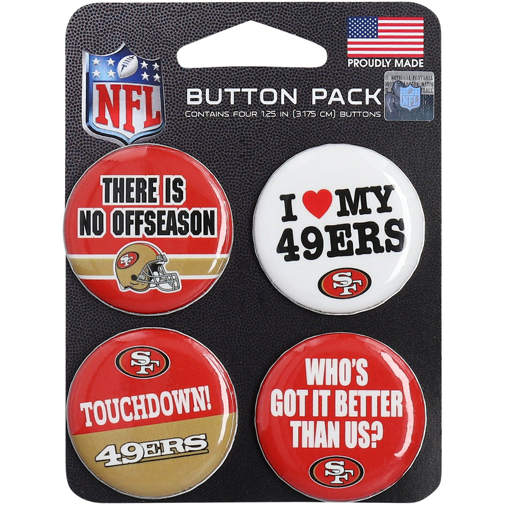 49ers 4 Pack Button Pack