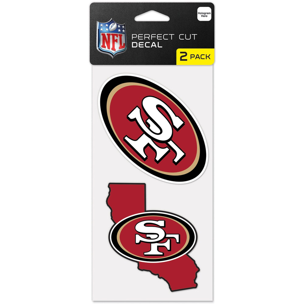 49ers Perfect Cut Decal 2 Pack