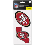 49ers Perfect Cut Decal 2 Pack