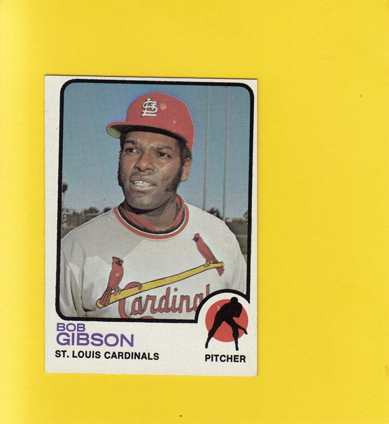 1973 Topps #190 Bob Gibson St.Louis Cardinals VG/EX (angled cut) #12479 Image 1