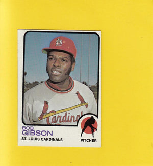 1973 Topps #190 Bob Gibson St.Louis Cardinals VG/EX (angled cut) #12479 Image 1