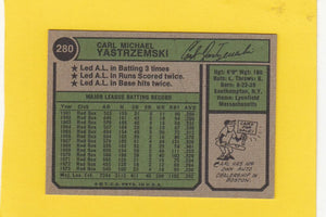 1974 Topps #280 Carl Yastrzemski Boston Red Sox EX Excellent #18080 Image 2