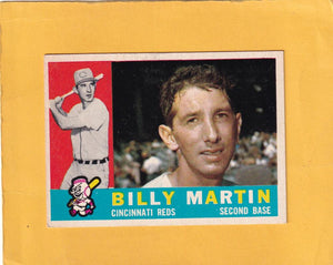 1960 Topps #173 Billy Martin EX Excellent Cincinnati Reds #21636 Image 1