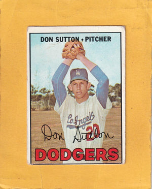 1967 Topps #445 Don Sutton G Good Los Angeles Dodgers #26267 Image 1
