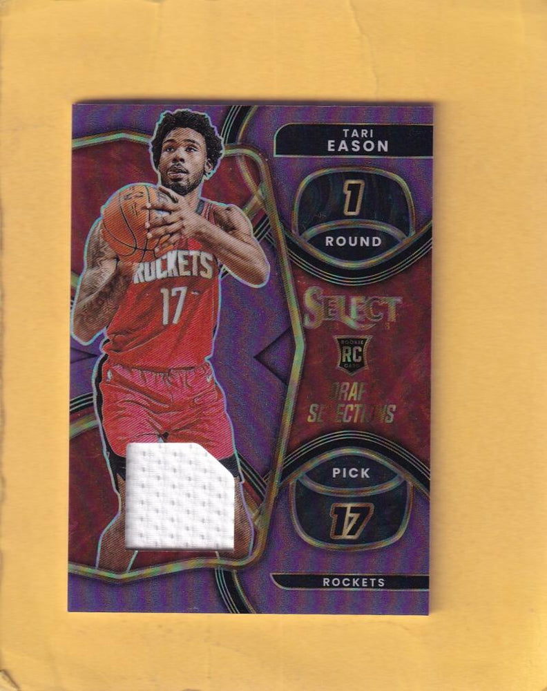 2022-23 Panini Select Draft Selections Memorabilia Purple Prizms #2 Tari Eason NM-MT+ 46/99 Houston Rockets Image 1