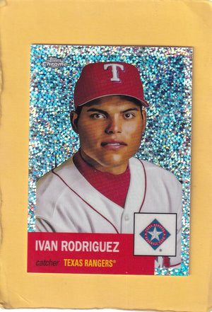 2022 Topps Chrome Platinum Anniversary Refractor Speckle #355 Ivan Rodriguez NM-MT+ 119/150 Texas Rangers Image 1