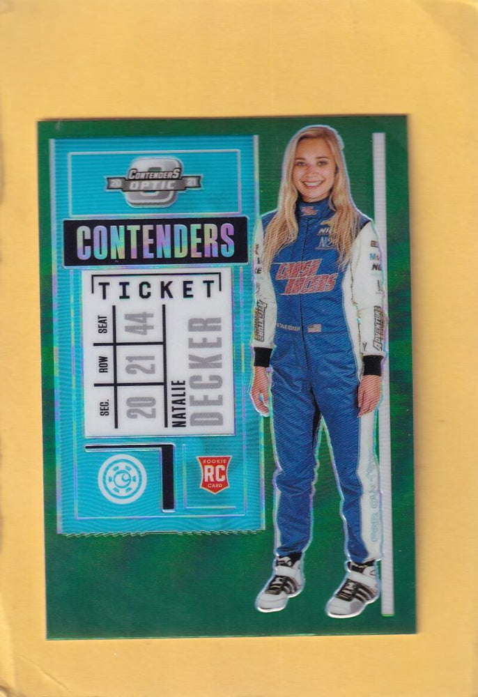 2021 Panini Chronicles Contenders Optic Green #13 Natalie Decker NM-MT+ N29 Capital Partners | Niece Motorsports | Chevrolet Image 1