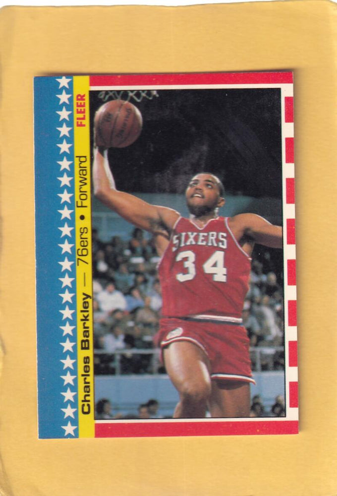 
                
                    Load image into Gallery viewer, 1987-88 Fleer Stickers #6 Charles Barkley NM Near Mint Philadelphia 76ers #28259 Image 1
                
            