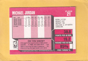 1989-90 Fleer #21 Michael Jordan NM-MT Chicago Bulls #28262 Image 2