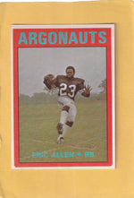 1972 O-Pee-Chee CFL #37 Eric Allen NM Near Mint Toronto Argonauts #28268 Image 1