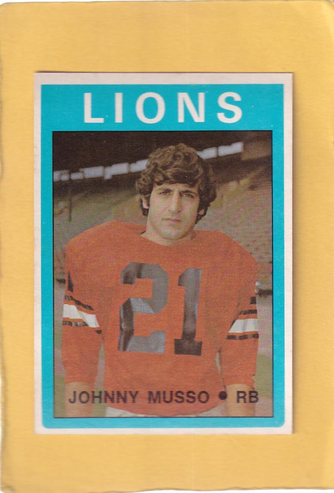 1972 O-Pee-Chee CFL #46 Johnny Musso EX/NM British Columbia Lions #28269 Image 1