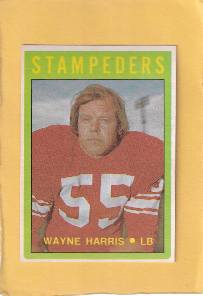 1972 O-Pee-Chee CFL #53 Wayne Harris NM Near Mint Calgary Stampeders #28271 Image 1