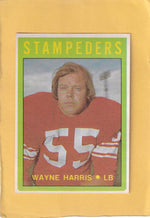 1972 O-Pee-Chee CFL #53 Wayne Harris NM Near Mint Calgary Stampeders #28271 Image 1