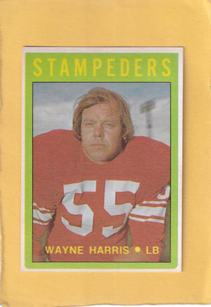 1972 O-Pee-Chee CFL #53 Wayne Harris NM Near Mint Calgary Stampeders #28271 Image 1