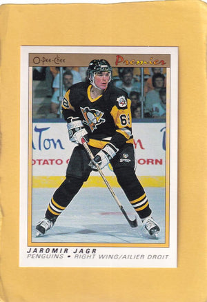 1990-91 OPC Premier #50 Jaromir Jagr NM-MT RC Rookie Pittsburgh Penguins #28292 Image 1