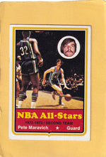 1973-74 Topps #130 Pete Maravich VG/EX Very Good/Excellent Atlanta Hawks #28294 Image 1