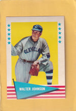 1961 Fleer #49 Walter Johnson EX Excellent Cleveland Indians #28301 Image 1