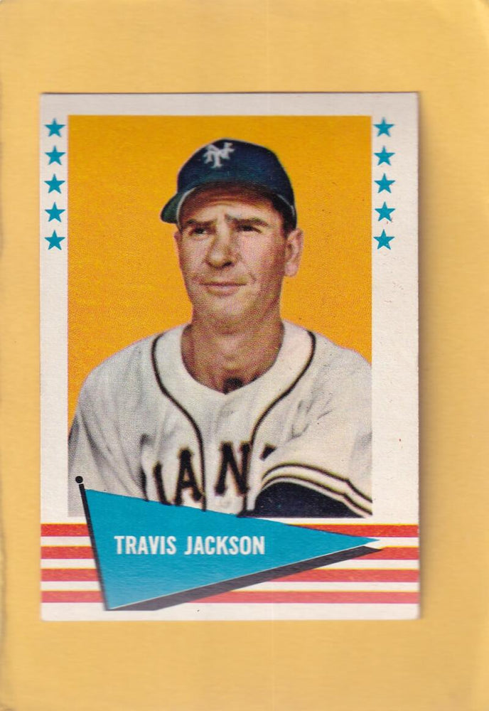1961 Fleer #115 Travis Jackson EX+ Excellent+ New York Giants #28312 Image 1