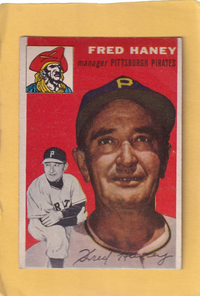 1954 Topps #75 Fred Haney MG VG/EX Very Good/Excellent RC Rookie Pittsburgh Pirates #28332 Image 1