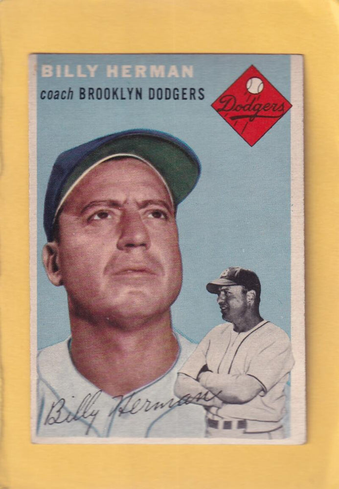 1954 Topps #86 Billy Herman CO VG/EX Very Good/Excellent Brooklyn Dodgers #28335 Image 1