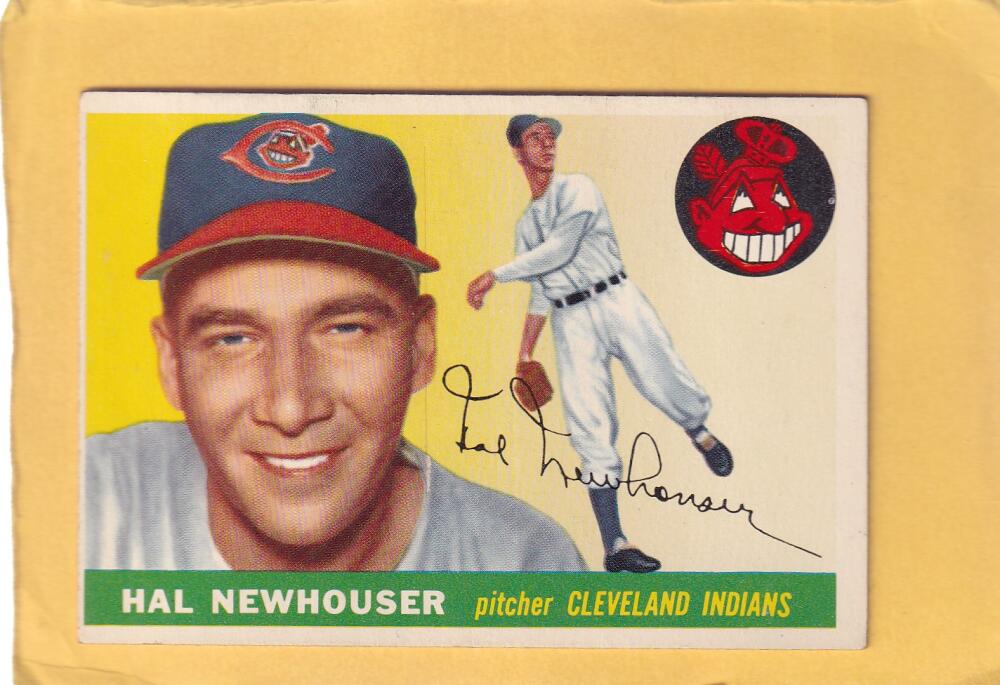 1955 Topps #24 Hal Newhouser VG Very Good Cleveland Indians #28340 Image 1